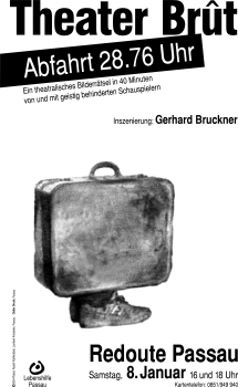 Plakat "Abfahrt 28.76 Uhr"