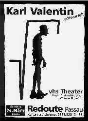Plakat "Karl Valentin entwurzelt..."